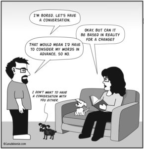 marriage, conversation, dogs