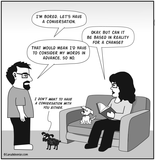 marriage, conversation, dogs